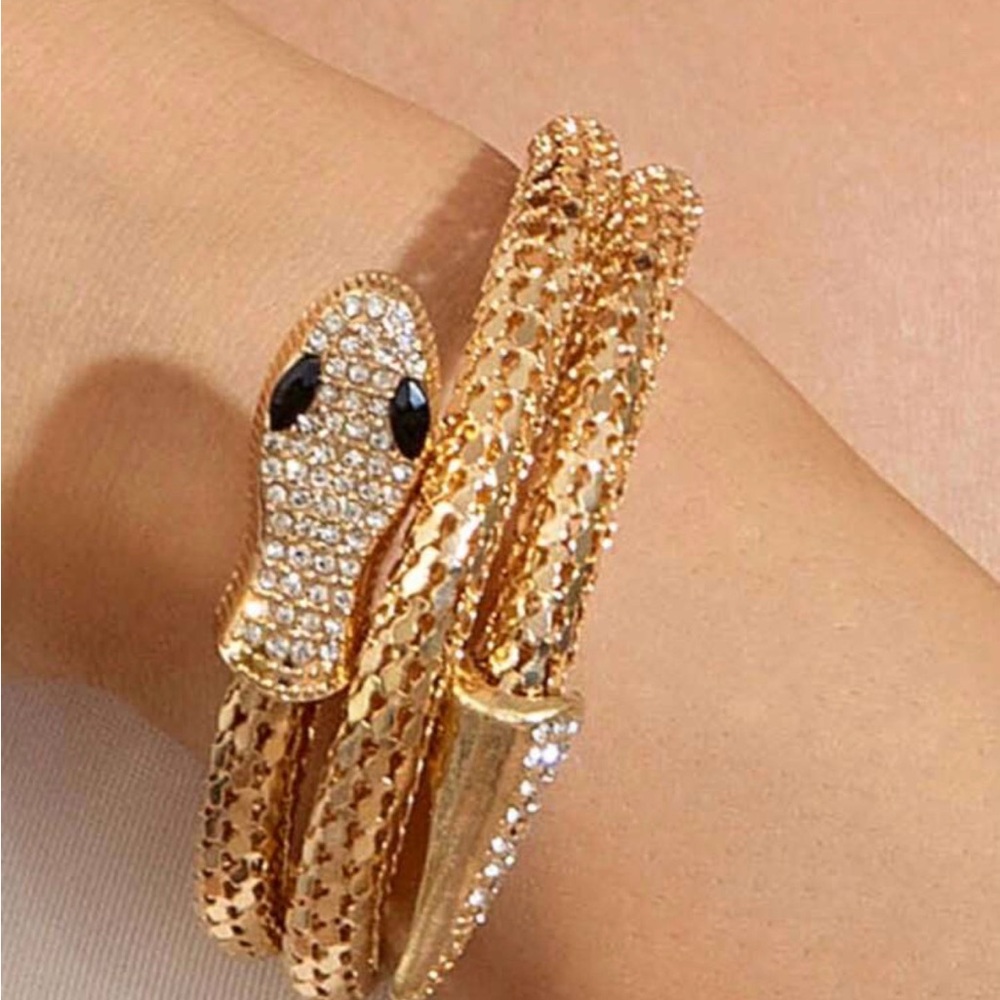 New  Gold  Snake wrappable Bracelet